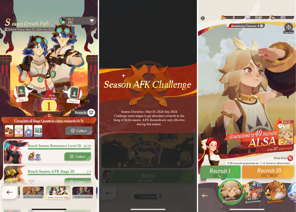 AFK Journey’s first season is set to last several months
